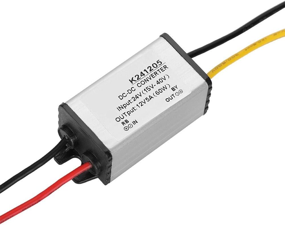Nikou Regulador de voltaje del convertidor Buck, fuente de alimentación reductora de alta eficiencia de 24 V a 12 V, convertidor Buck de 5 A, módulo