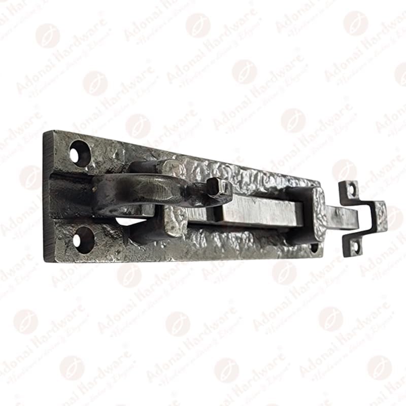 Adonai Hardware “Gazez” – Perno de puerta de hierro fundido antiguo (7 pulgadas x 1 paquete, níquel cepillado antiguo)