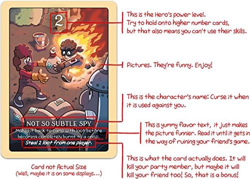 Venture Party un juego de cartas rápido y divertido para héroes desafortunados, azul