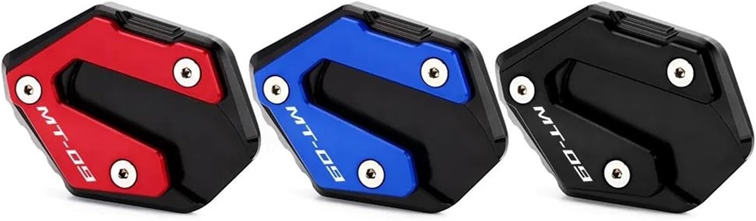Motorcycle Kickstand Foot Side Stand Extension Pad Support Plate Enlarge for Yamaha MT09 MT-09 FJ09 Tracer 9 XSR900 2014-2022 (Size  MT09 – Black)