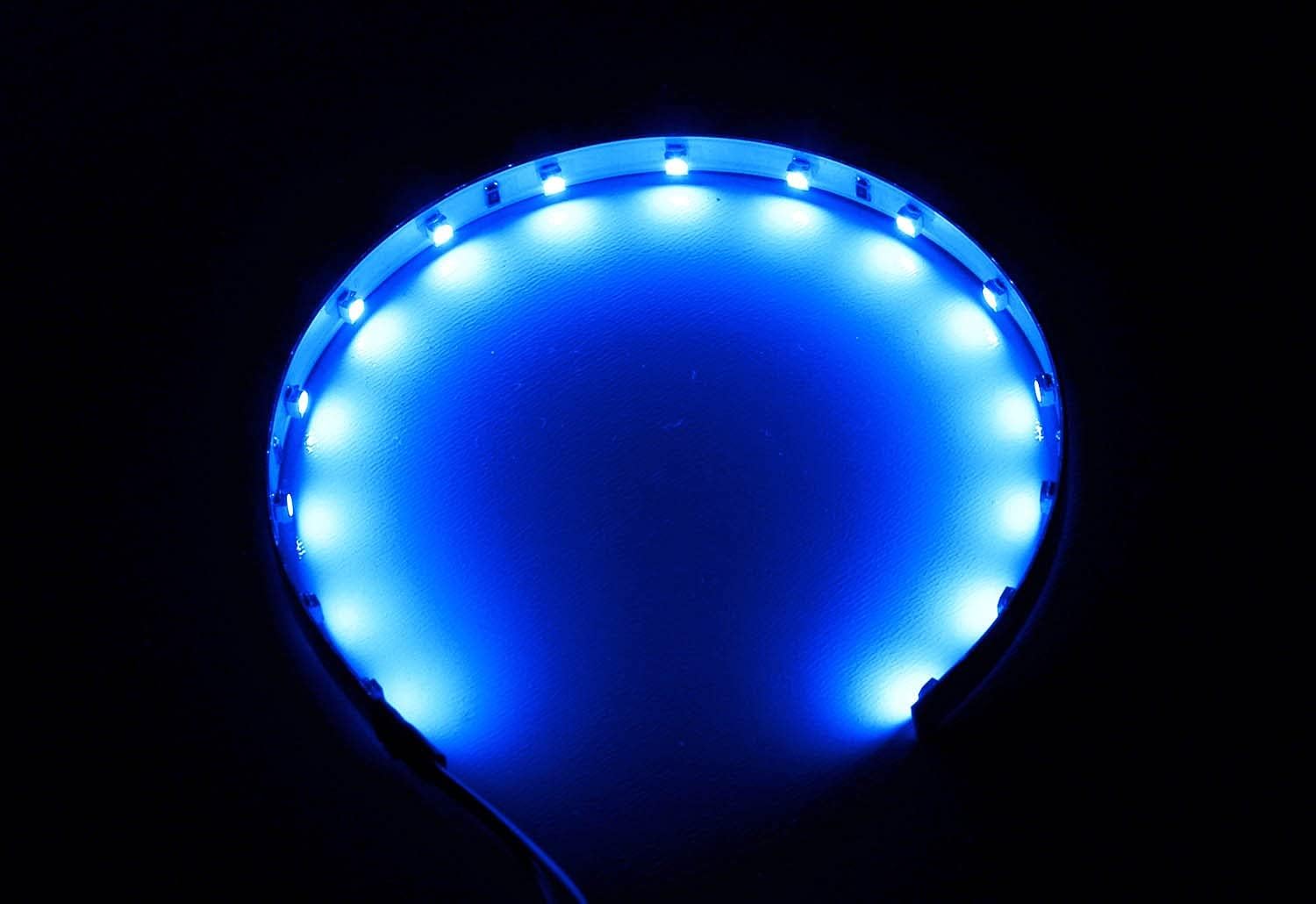 iJDMTOY 15-SMD kit de anillo de luces ledes halógenas de alta potencia, ojo de demonio, para faros o lentes de proyección de 2.5″ 2.8″ 3.0″, Azul