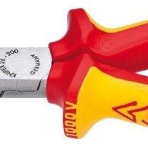 KNIPEX Herramientas – Alicates de punta larga con cortador, 1000 V aislados (2618200SBA), amarillo KNIPEX Herramientas – Alicates de punta larga con cortador, 1000 V aislados (2618200SBA), amarillo