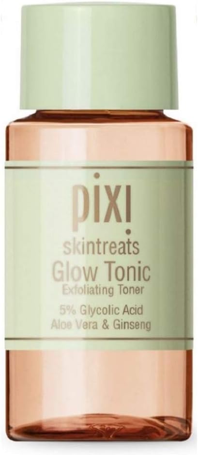 Pixi Glow Tonic – Tónico facial equilibrante con ácido glicólico para piel radiante, tóner iluminador diario, tamaño de muestra, 0.5 fl oz0.5 fl.oz