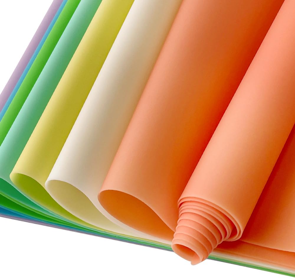 Vinilo de gelatina mate de 11.8 x 53 pulgadas, color caramelo, suave, impermeable, vinilo de PVC para lazos para el cabello, llaveros, fabricación
