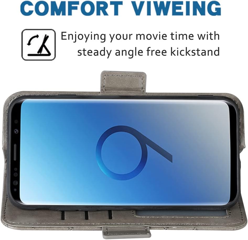 Compatible con Samsung Galaxy A50 – Funda tipo cartera con correa para la muñeca, funda de cuero con tapa, tarjetero, accesorios para celular, funda