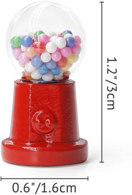 Odoria 112 Miniature Gumball Machine Accesorios de decoración de casa de muñecas