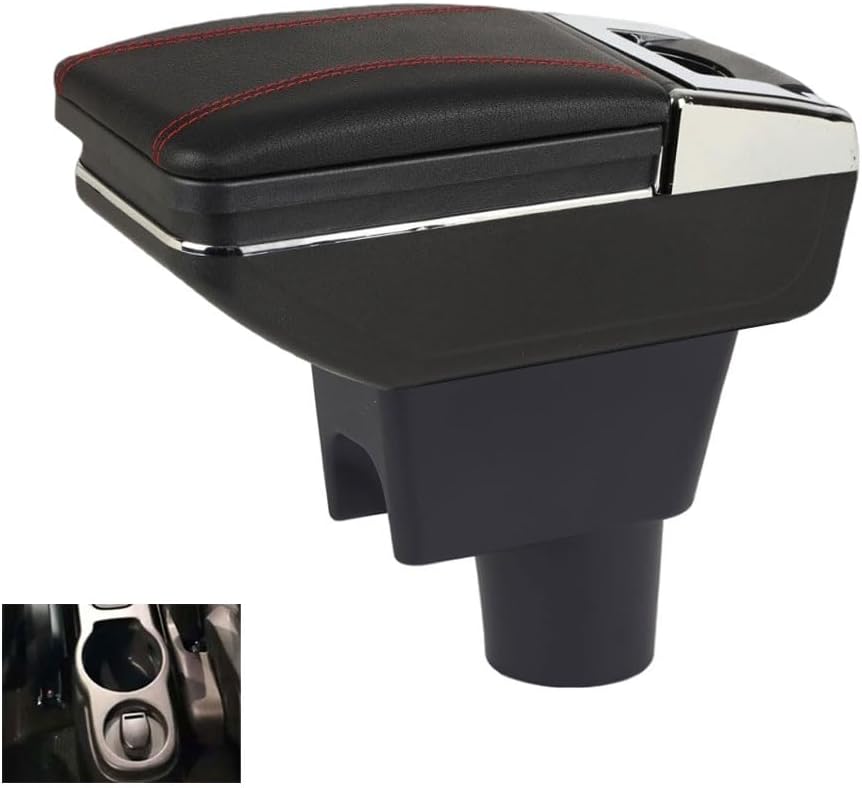 Caja de reposabrazos de automóvil para Renault Duster 2019-2022, caja de reposabrazos de cuero negro de alta calidad para automóvil, caja de