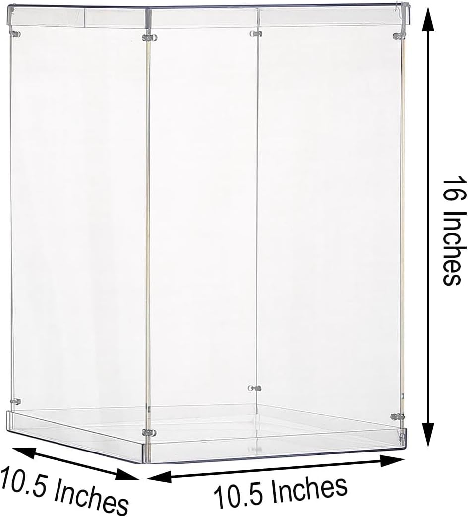 Efavormart – Caja de exhibición transparente de 16 pulgadas para centros de mesa con tapa y base intercambiables