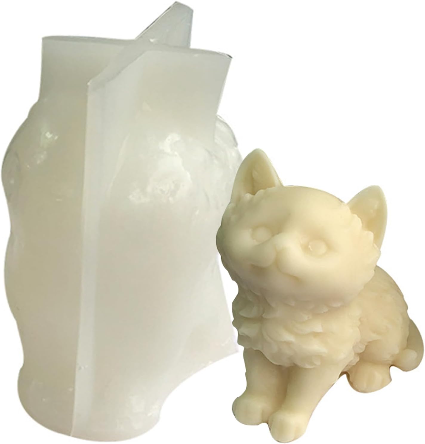 Gato Silicona Jabón Vela Molde Fondant Chocolate Candy Cake Decoración Hornear Pastelería Herramientas Resina Polímero Arcilla Molde  Moldes