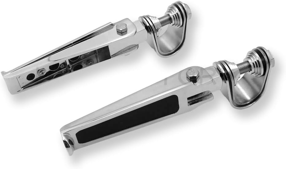 HTTMT MT215-056- Estriberas cromadas con abrazadera en U de 1 “- 1.25″ 1 14” 1 14 pulgadas compatibles con Harley Sportster Springer Street Bob