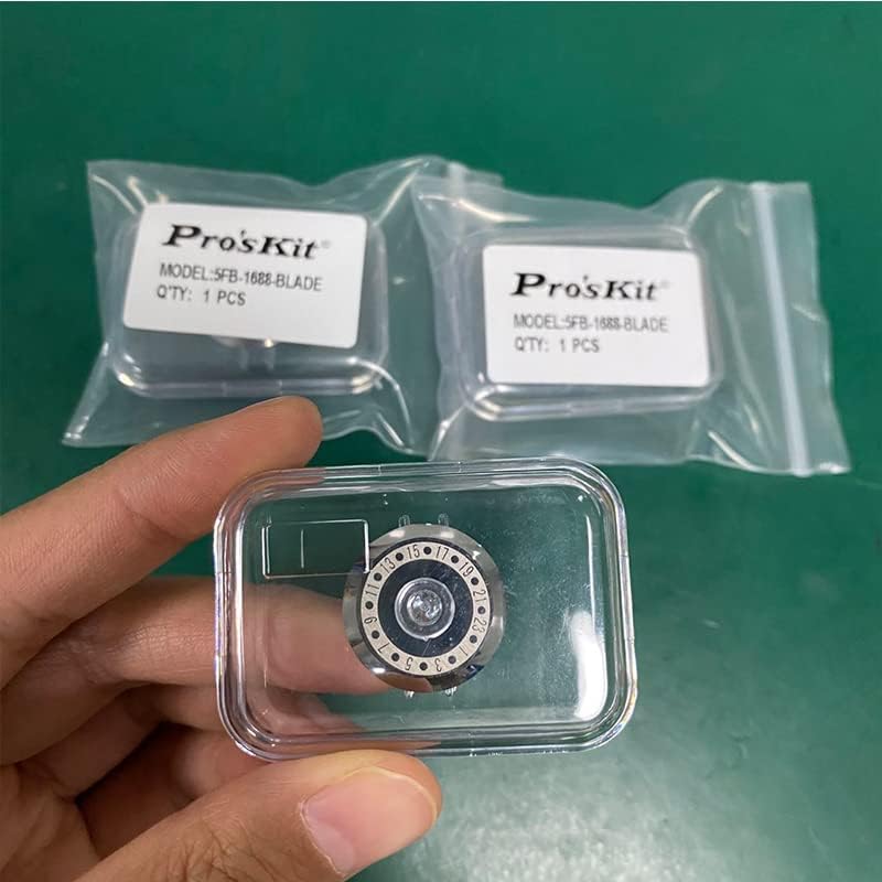 1 cuchilla original Pros’kit FB-1688 de fibra óptica Proskit 5FB-1688 hoja de fibra fría prensado en frío 23 caras