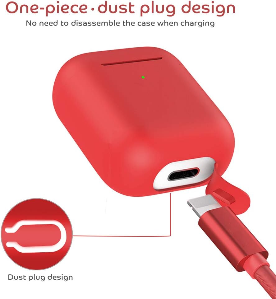 Funda protectora para Airpods 2, funda protectora de silicona suave para Airpods, funda protectora de silicona para auriculares, a prueba de golpes,