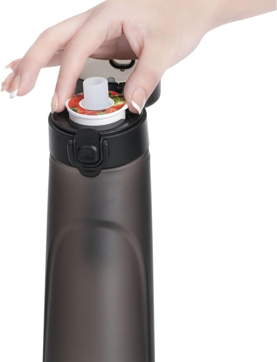 Napolju 1 unidad de cápsulas de sabor para botella de agua de aire de 25.4 fl oz, cápsulas de sabor perfumado a fruta para botella de bebida de aire