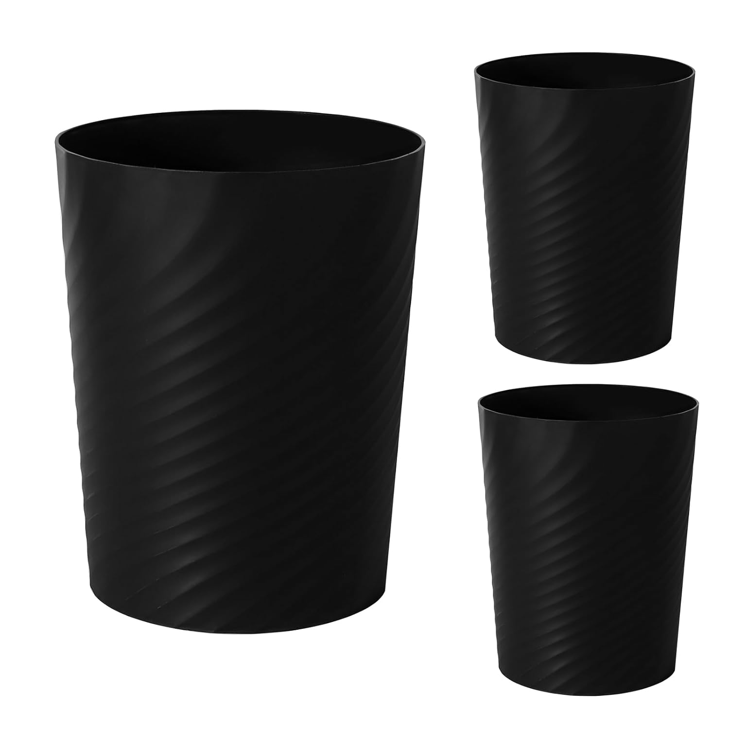 UUJOLY Cubo de basura pequeño de plástico, cesta de basura para baños, lavandería, cocinas, oficinas, habitaciones de niños, dormitorios, 1.8