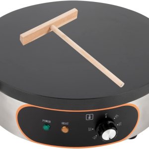 Fabricante de crepes eléctrico de 16 pulgadas para crepes antiadherente, sartén única, parrilla de crepé comercial, ajustes de temperatura Fabricante de crepes eléctrico de 16 pulgadas para crepes antiadherente, sartén única, parrilla de crepé comercial, ajustes de temperatura
