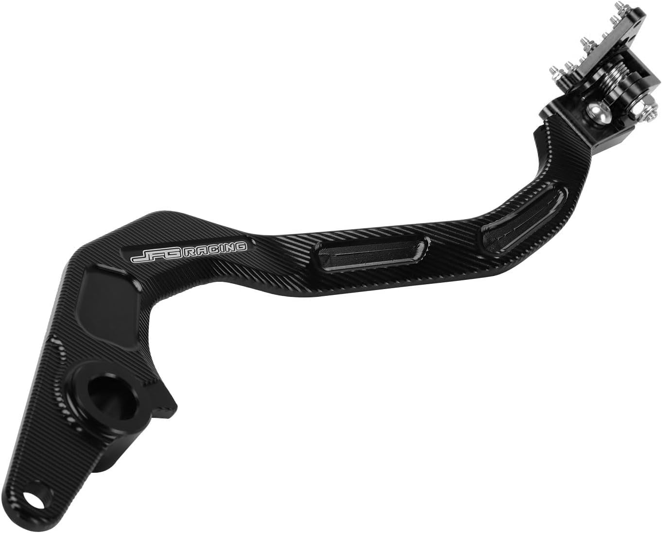 JFG RACING Palanca de pedal de freno trasero plegable para motocicleta CNC para KLR 650 KLR650 2020-2023 ADV negro