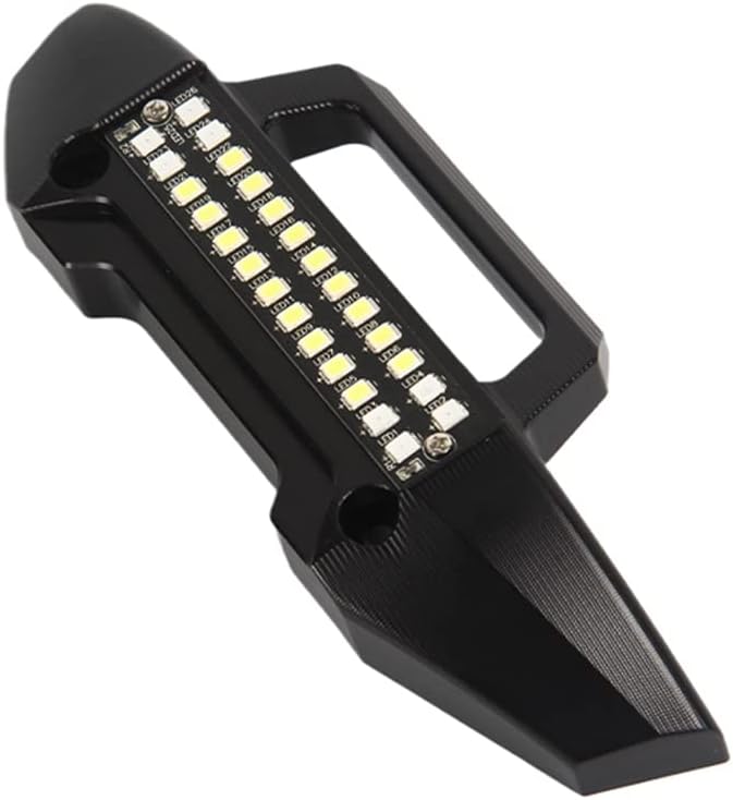 REHOC Parachoques delantero de metal con barra de luz LED trasera delantera impermeable para 110 RC Car Upgrade Parts Accesorios