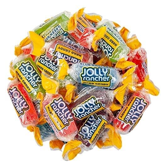 Jolly Rancher – Caramelos duros a granel, 2.5 libras, variedad surtida, dulces duros envueltos individualmente para celebrar, cumpleaños, Halloween,
