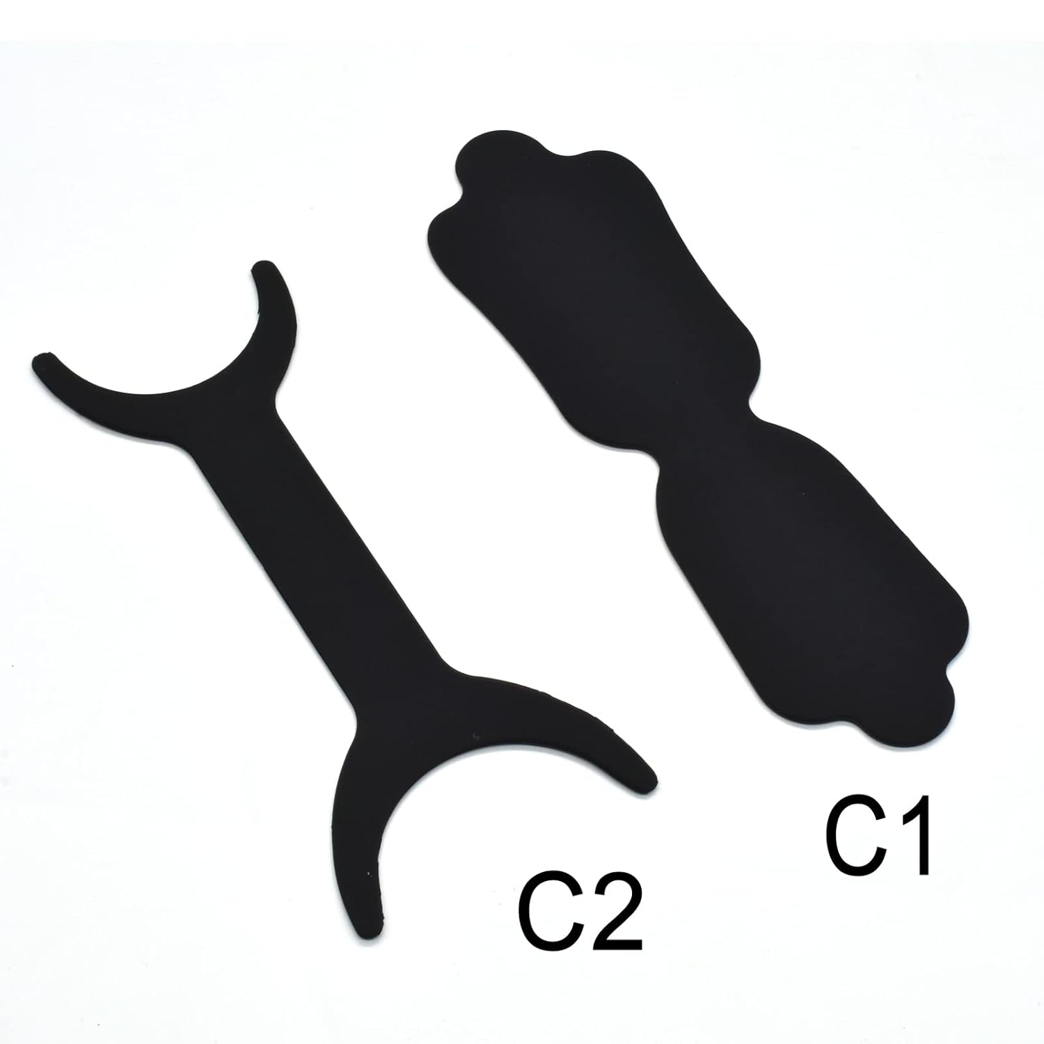 Angzhili 2 piezas de silicona para fotografía de ortodoncia dental, tablero de fondo de fotografía intraoral flexible, tablero de fondo negro (C1+C2)