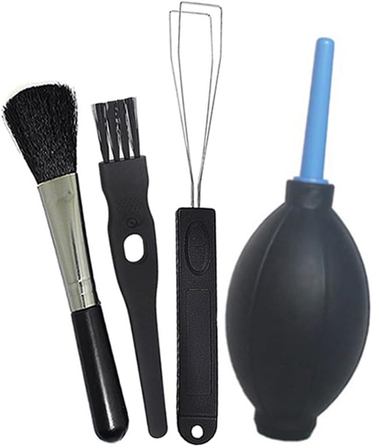 Keyboard Cleaning Kit -1 Mini Brush, 1 Cleaning Brush, 1 Keyboard Cap Remover, 1 Hair Dryer – Also Suitable for Laptops, Camera Lenses, Glasses –