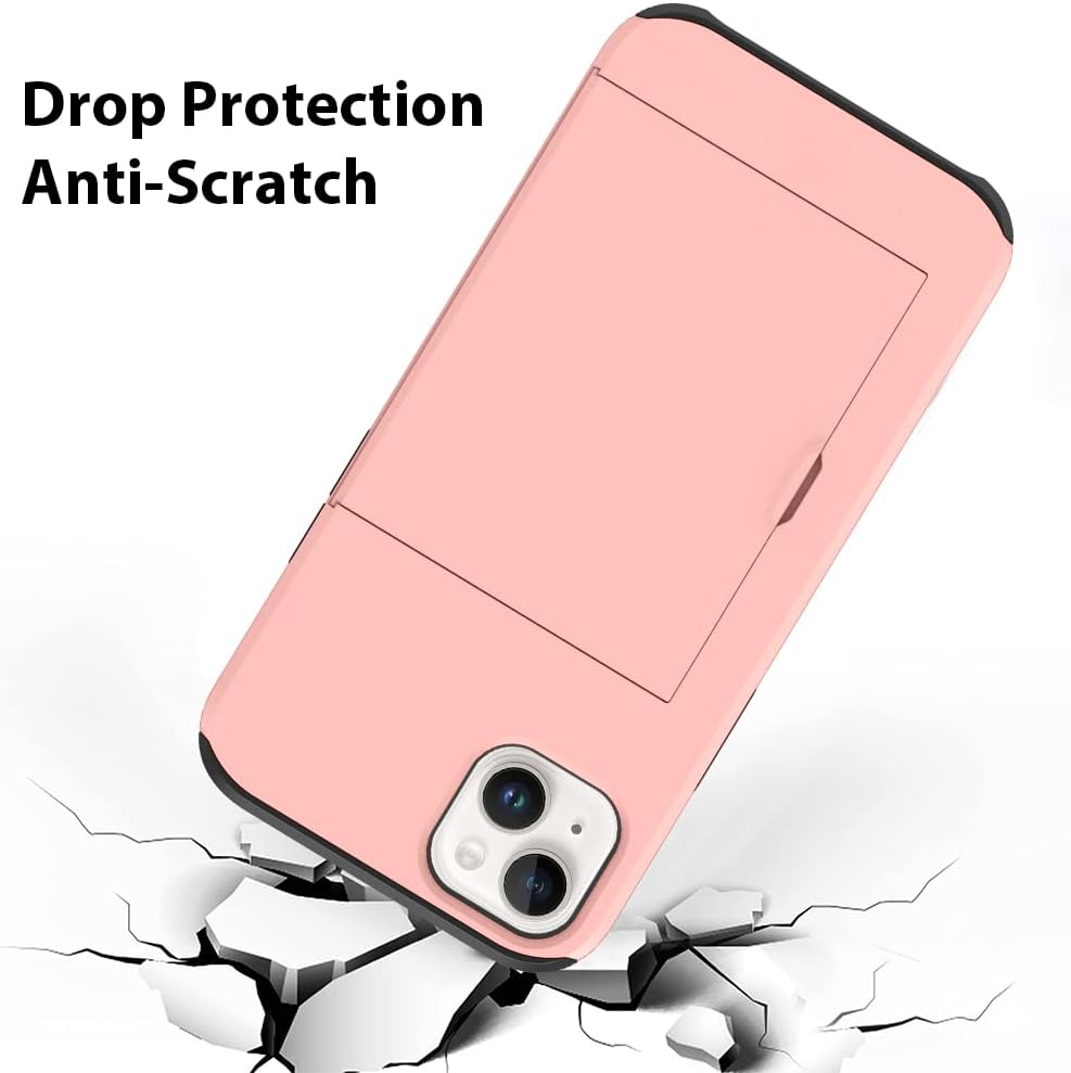 ZIYE Funda para iPhone 13 Mini con tarjetero, para iPhone 13 Mini, funda tipo cartera antiarañazos, doble capa, bolsillo oculto, a prueba de golpes,