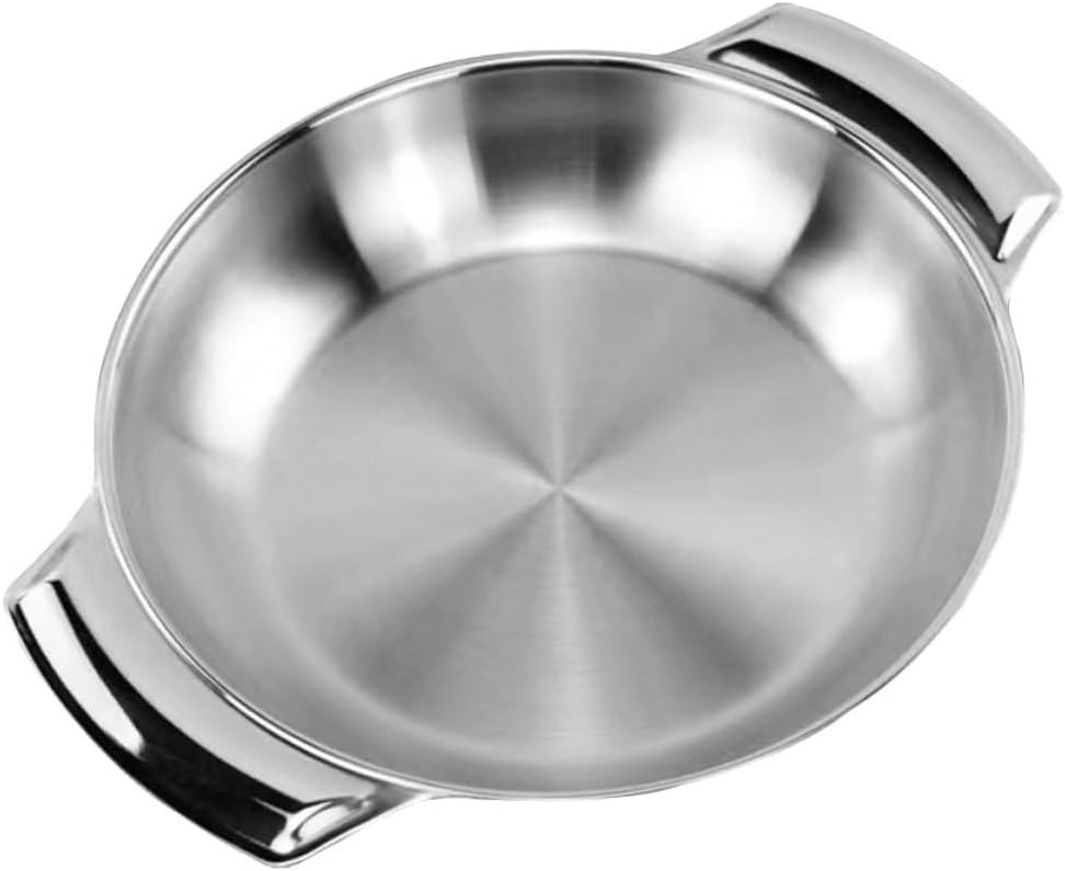 HOMSFOU Amphora – Tazones de acero inoxidable para cocina, paella, parrilla, utensilios de cocina, sartenes de inducción, sartén para wok, bandeja