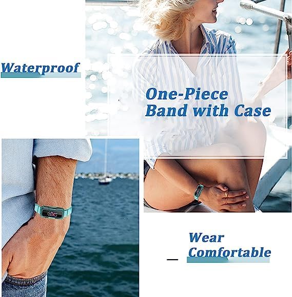 Correa compatible con Fitbit Inspire 3 para mujeres y hombres, pulsera transparente con funda protectora integrada de repuesto para Inspire 3