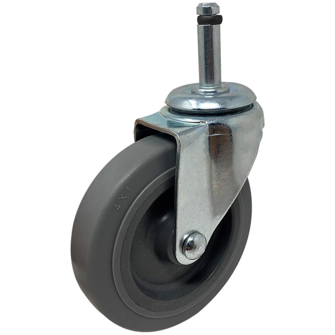 ICON Ruedas giratorias industriales de 4 x 1 pulgada, 2 giratorias, 2 ruedas giratorias con bloqueo superior, anillo de agarre de 716 x 1-12