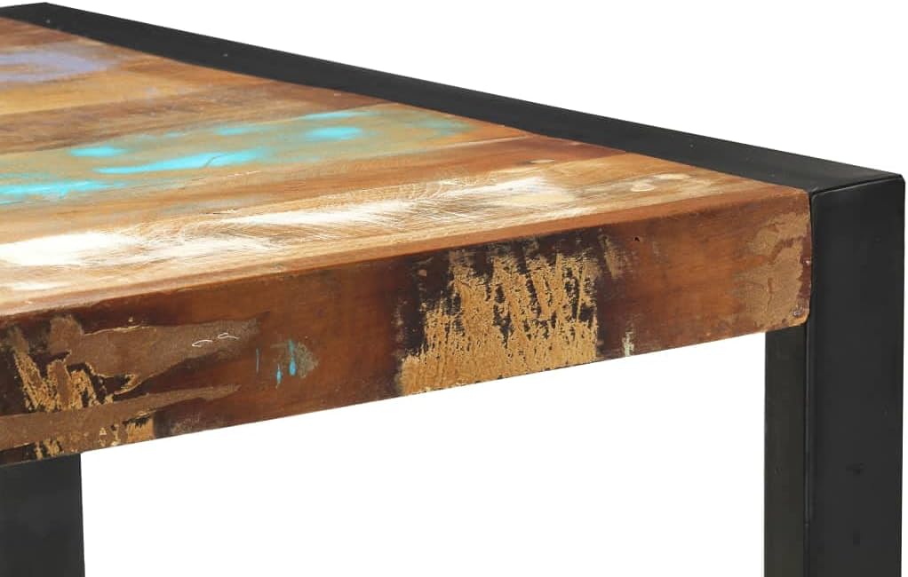 Mesa auxiliar con patas de taburete alto, mesa consola de 43.3 x 13.8 x 29.9 pulgadas, madera maciza recuperada, adecuada para pasillo, dormitorio,