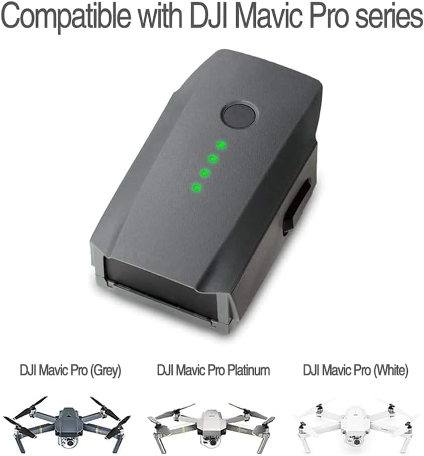 LiveGo Batería de vuelo inteligente LiPo de 3830mAh 11.4V compatible con DJI Mavic Pro, DJI Mavic Pro Platinum, DJI Mavic Pro Alpine Drone blanco