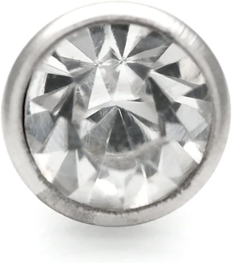 CRAFTMEMORE 50 juegos de remaches de diamantes de imitación transparentes blancos con diamantes de imitación rápidos para decoración de bricolaje,