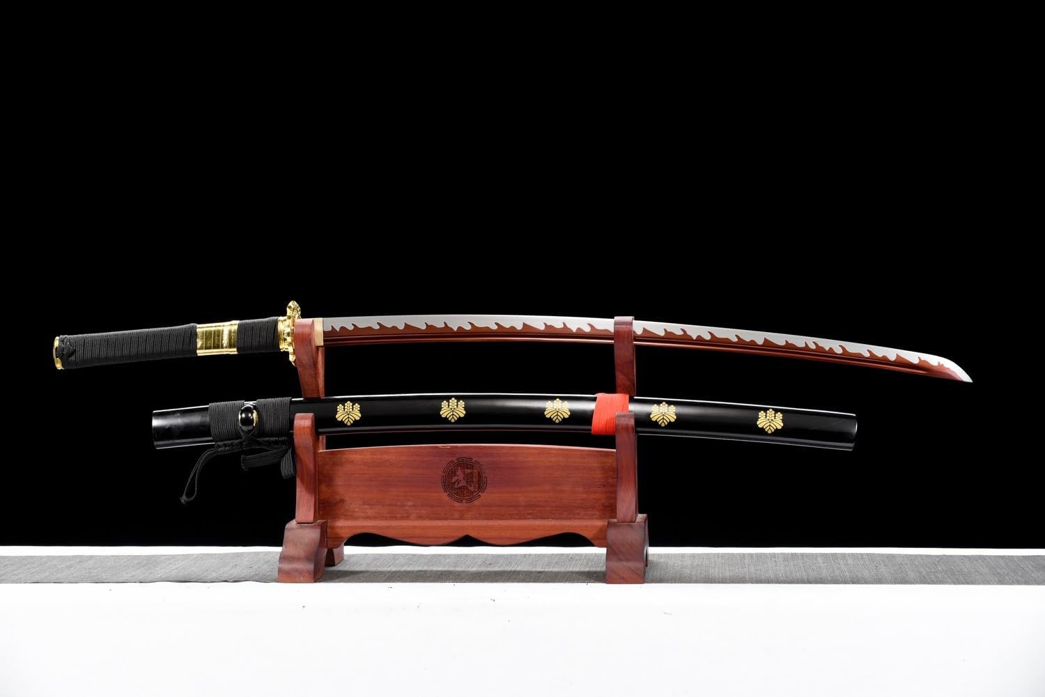 HERO SWORD Katana de una pieza lista para combate, T1095, acero de alto carbono, hoja azul, espada Zoro, espada samurái muy afilada, espada japonesa