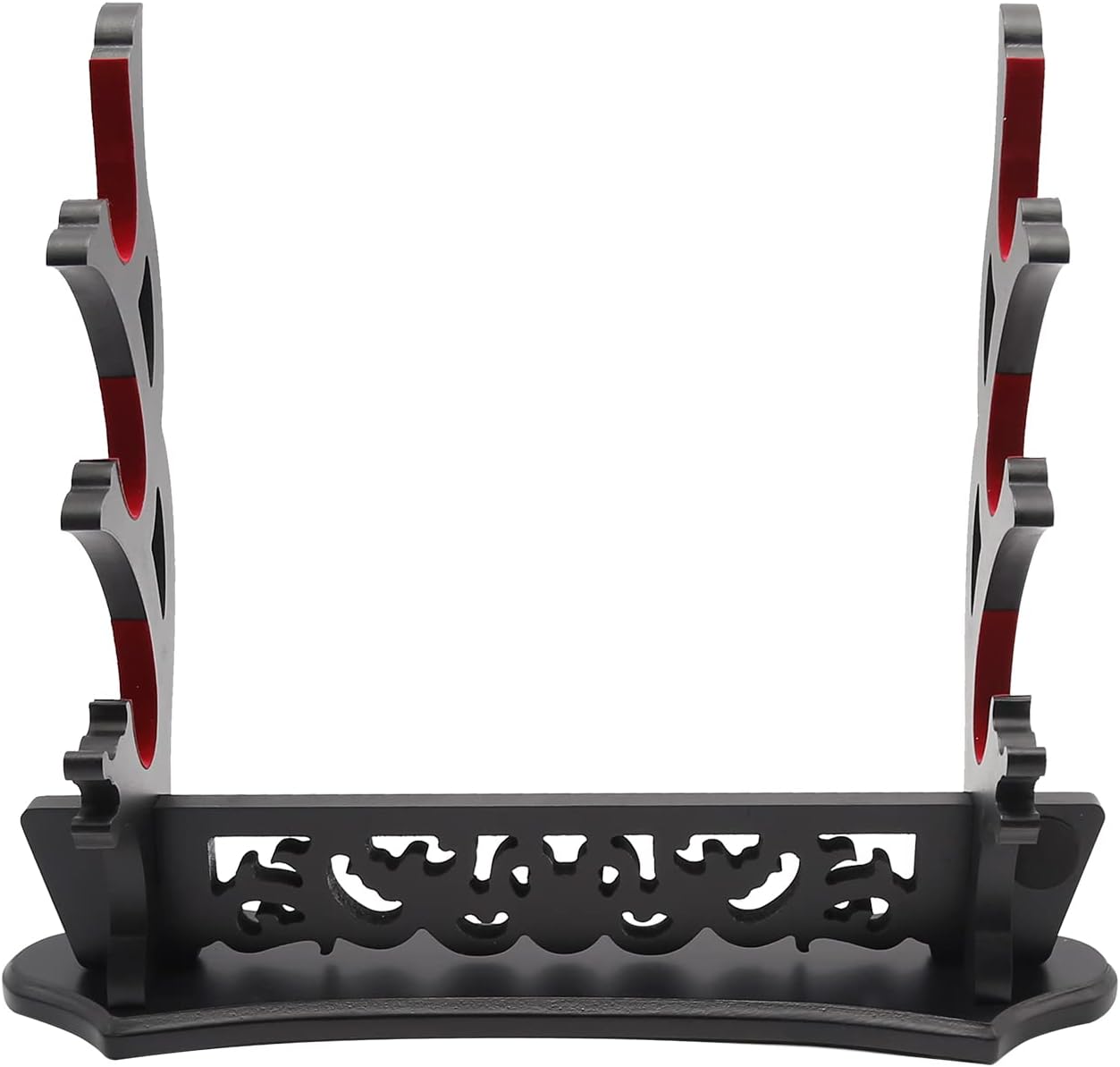 Soporte de espada Katana de vid soporte de espada de tres niveles con acolchado para exhibición de espada samurái japonesa Tanto Rapier Light Saber,