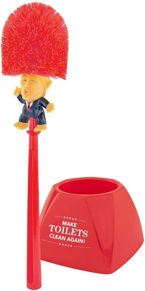 Fairly Odd Novelties Donald Trump – Escobilla para inodoro, diseño de elefante, regalo político, color rojo