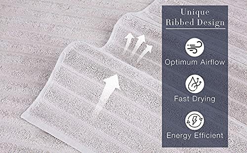 Classic Turkish Towels – Juego de 6 toallas de lujo – 2 toallas de baño, 2 toallas de mano y 2 toallas pequeñas, 100% algodón turco, toallas de