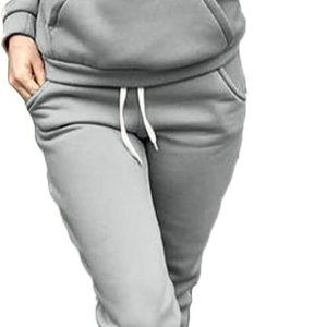 Conjunto deportivo de 2 piezas para mujer, sudadera de manga larga con capucha y pantalones deportivos con cordón, trajes de otoño de moda Conjunto deportivo de 2 piezas para mujer, sudadera de manga larga con capucha y pantalones deportivos con cordón, trajes de otoño de moda