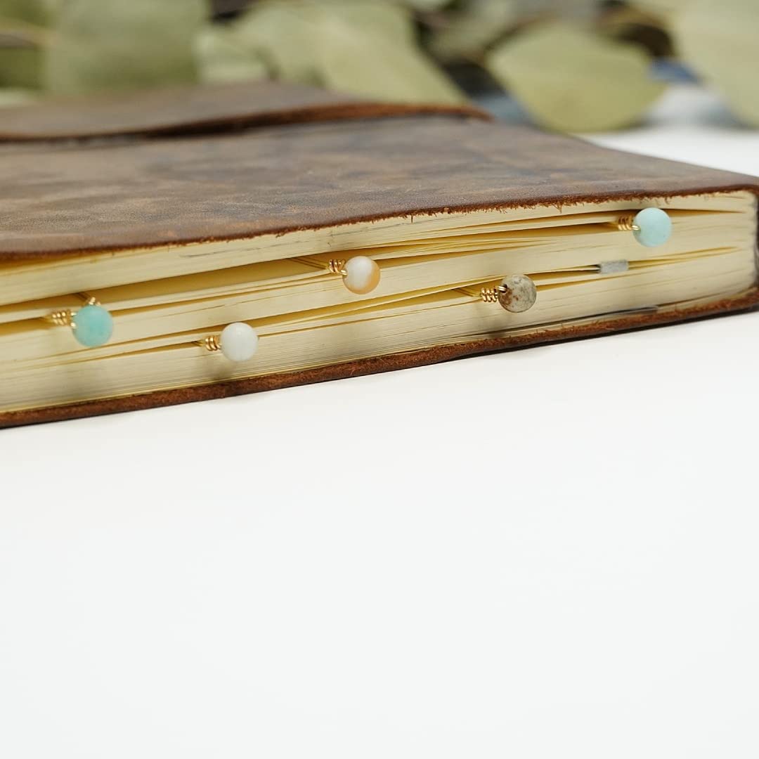 5pcs Minimalist Handmade Natural Stone Planner Clip Journal Calendar Bookmark Book tag Travelers Notebook Accessories Teacher Appreciation Gift