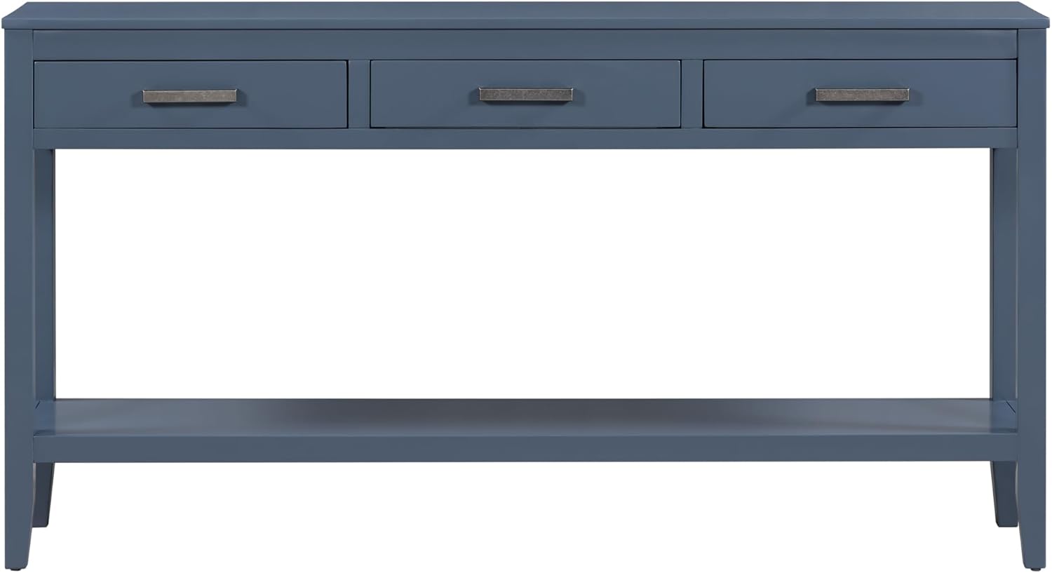 Moderna mesa consola de 3 cajones con 1 estante, mesa auxiliar de madera maciza para pasillo, sala de estar, vestíbulo, pasillo, fácil de montar