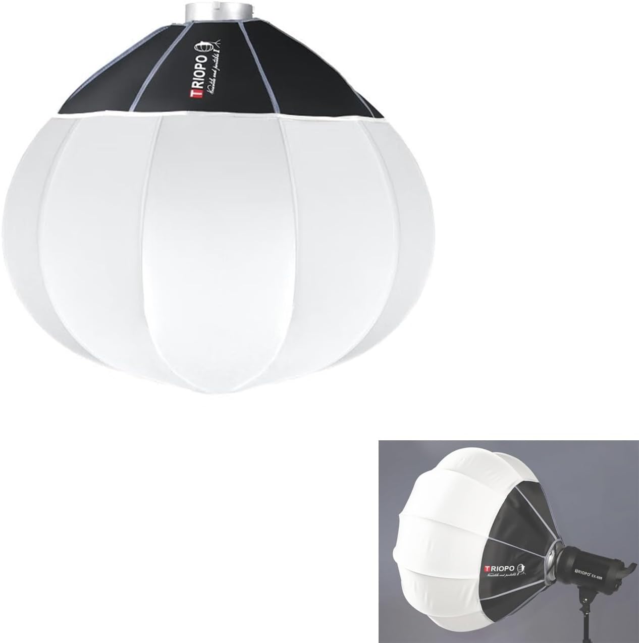 TRIOPO KQ55 – Modificador de luz suave para Aputure 300D Mark II 120D Godox SL-60W VL150 SL150WII FV150 AD200PRO AD300 AD400PRO AD600 VL300 L200