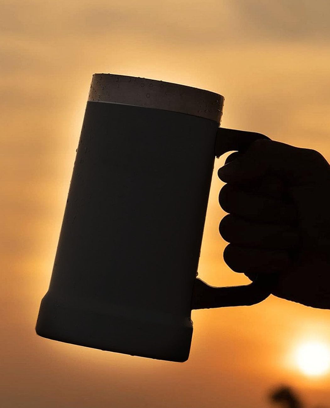 Taza grande de acero inoxidable para cerveza, café, agua. Taza de acero inoxidable de grado alimenticio 316L. Taza de 24 onzas para reuniones,