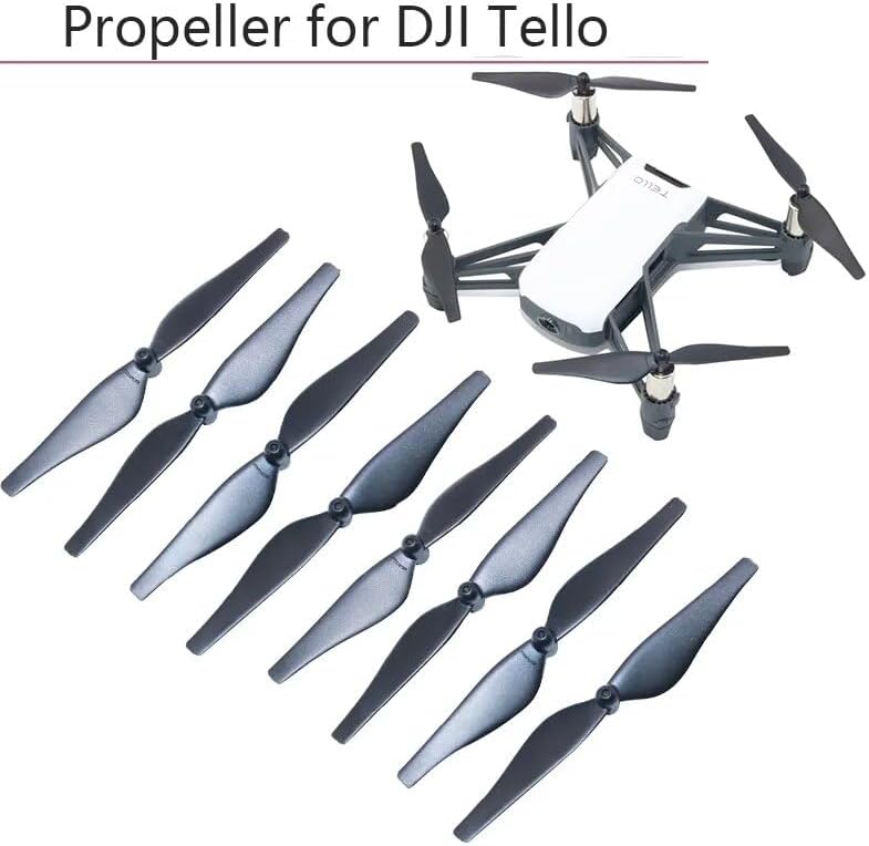 XNasu 48 piezas de accesorios duraderos para hélices de repuesto blanco, rojo, azul, amarillo, negro, CW CCW para piezas de drones D-JI Tello (Talla