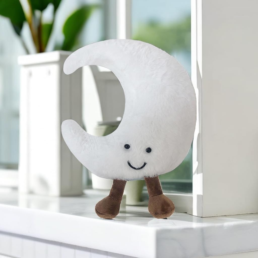 New Moon Sunshine – Almohada de peluche con linda sonrisa y diversión, juguete de peluche suave para regalo de cumpleaños de niños (A)