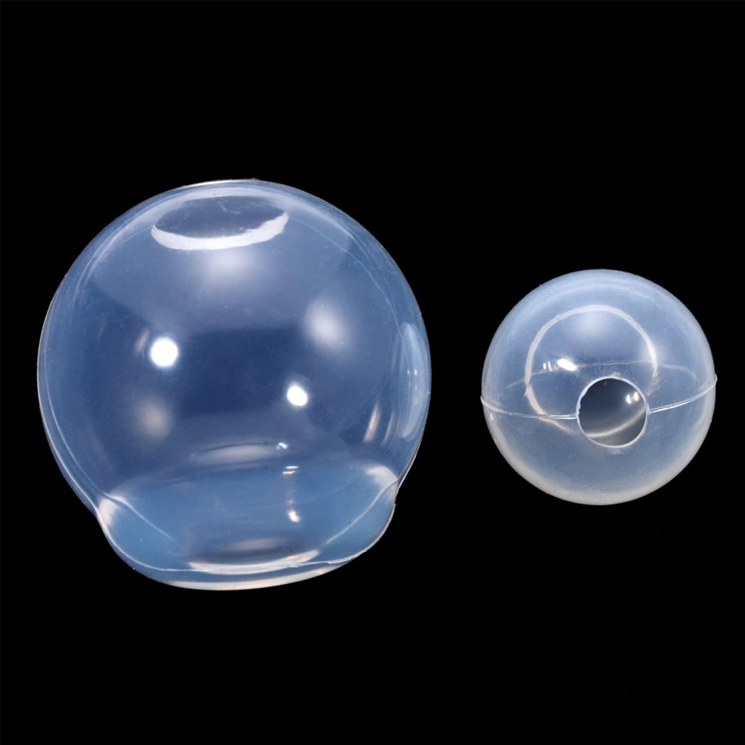 1 molde de resina de silicona de esfera 3D de 9 tamaños, molde de bola de silicona transparente, moldes de silicona grandes sin costuras para hacer