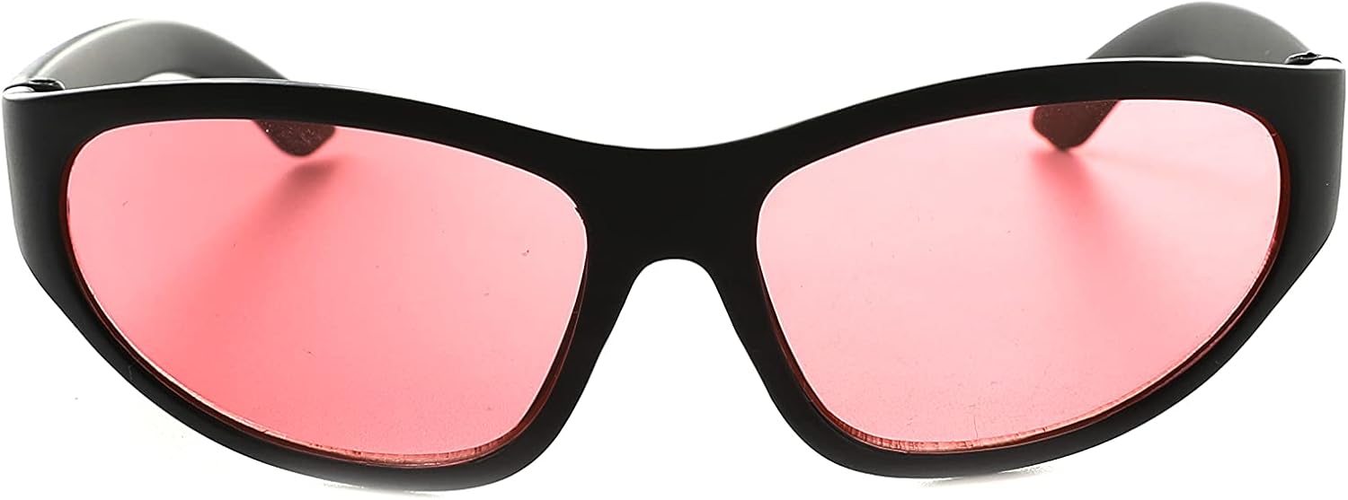 SomniLight FL-41 – Lentes de sensibilidad a la luz fluorescente, fotofobia y migrañas (tamaño juvenil), color negro, mediano, Negro –
