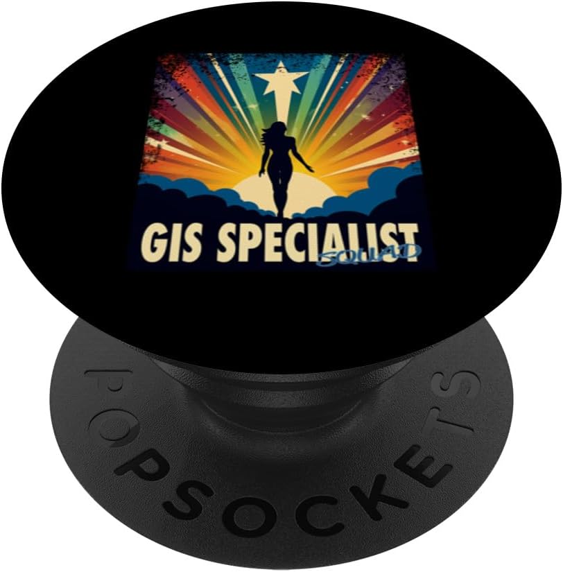 GIS Specialist Funny Female Hero Job Women PopSockets Standard PopGrip