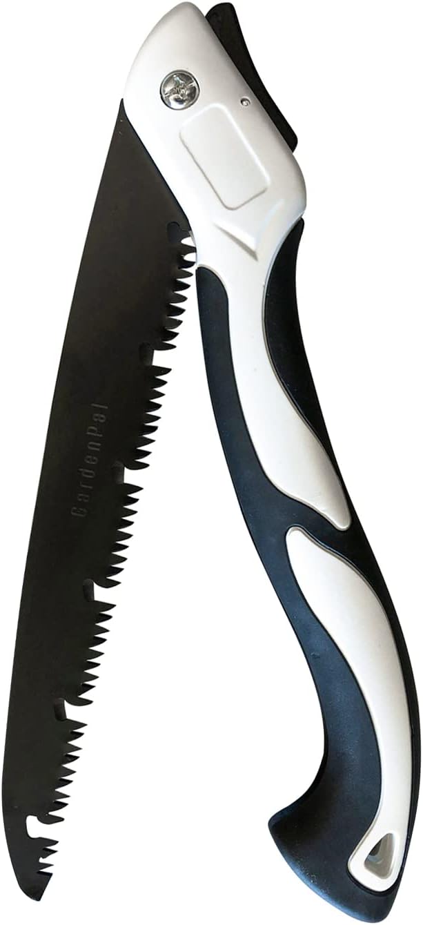 Sierra plegable resistente de 8 pulgadas (9.843 in), sierra de podar con diseño ergonómico de mango antideslizante, sierra de mano de hoja