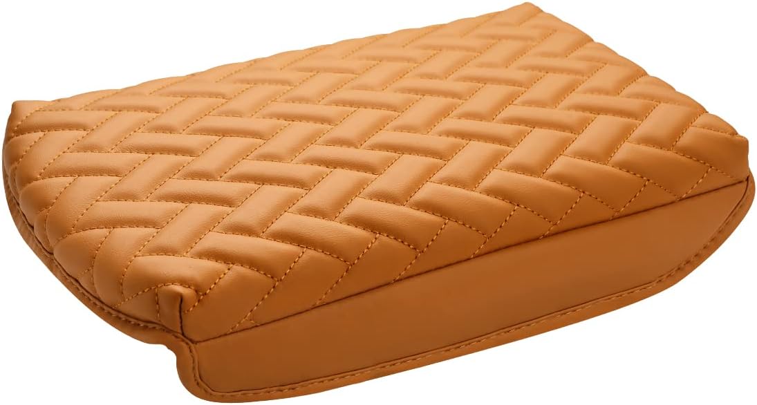 Cubierta para consola central hecha de piel sintética cubierta protectora para reposabrazos de asiento con ajuste personalizable