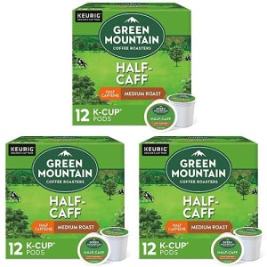 Green Mountain Coffee Half-Caff Keurig K-Cups Café, 12 unidades (paquete de 3) Green Mountain Coffee Half-Caff Keurig K-Cups Café, 12 unidades (paquete de 3)