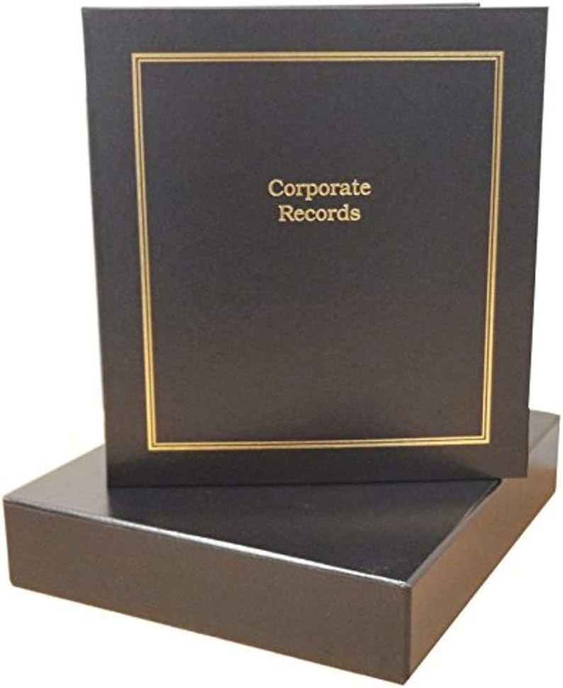 HUBCO Carpeta de negocios de 3 anillos con inserto de etiqueta de nombre de empresa y funda (negro)