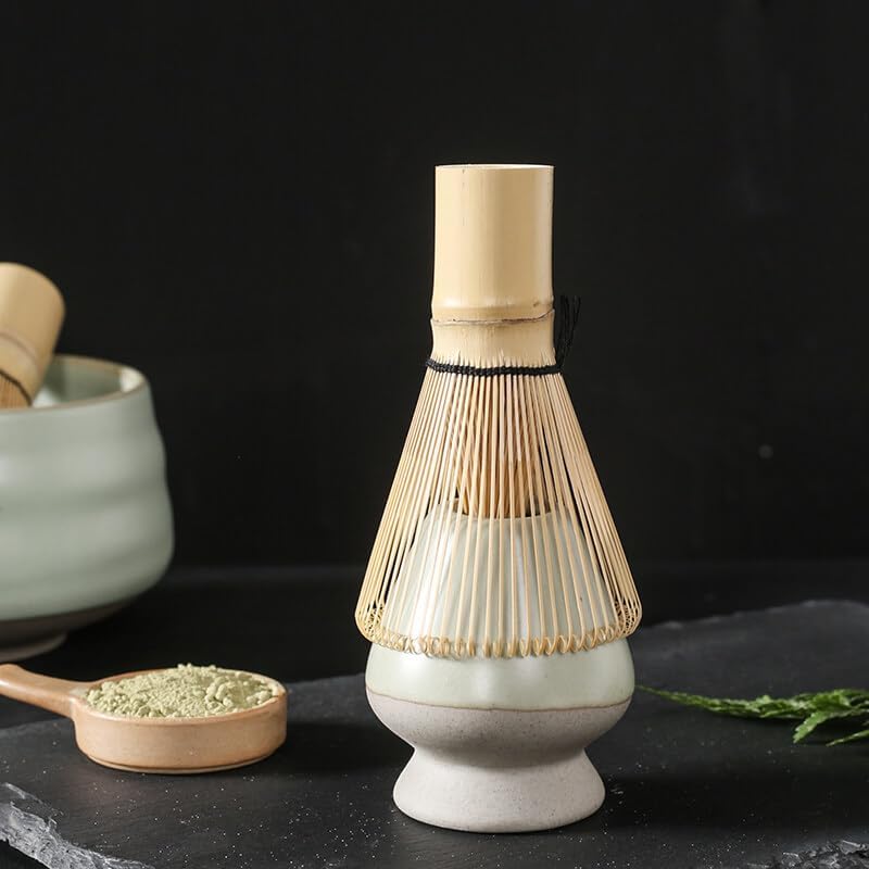 Juego de té Matcha, juego de batidor de matcha, juego de cuencos matcha, juego de ceremonia de matcha (verde)